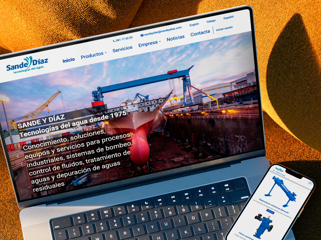 Diseño de web corporativa de Coruña